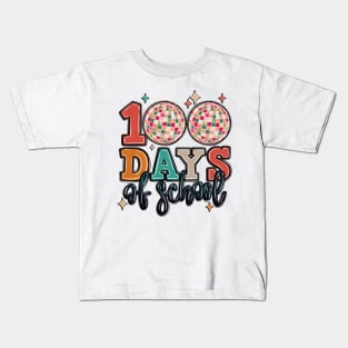 Disco Ball 100 days of school Kids T-Shirt